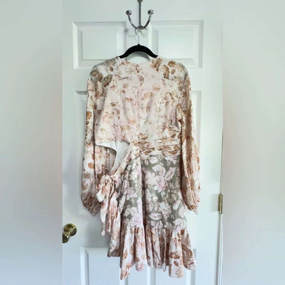 ZIMMERMANN
Lyre Linen Mini Wrap Dress Zimmerman Size 4 =L-XL - Picture 6 of 8